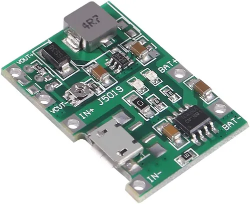 Vista 3 de AITRIP 6 unids 2A USB 18650 Li-ion cargador de batería de litio Boost 3.7V a 5V 9V 12V ajustable DC-DC Step Up Boost Módulo TP4056 DIY Kit piezas