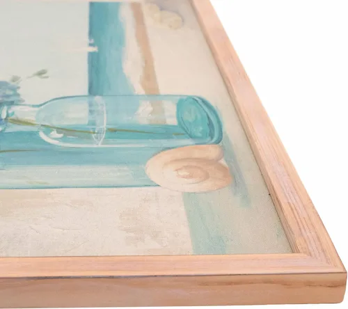 Vista 4 de Seaside Hydrangea by Julia Purinton Framed Art, Natural Frame, 22 x 17 inches, Floral Beach Art