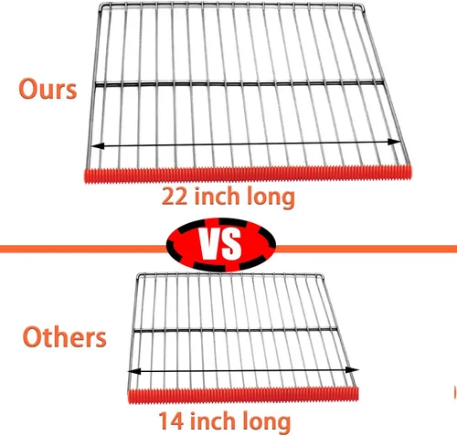 Vista 4 de Funda extra larga de 22 pulgadas para horno, protector de silicona para horno, resistente al calor, protector de borde de estante de horno, sin BPA