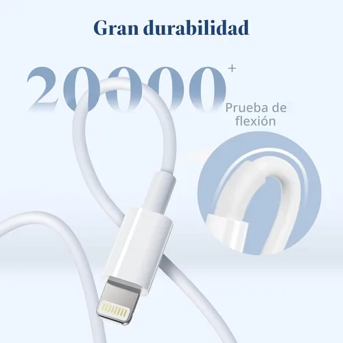 Vista 5 de Cargador de carga rápida para iPhone 14, 13, 12, 11, paquete de 2
