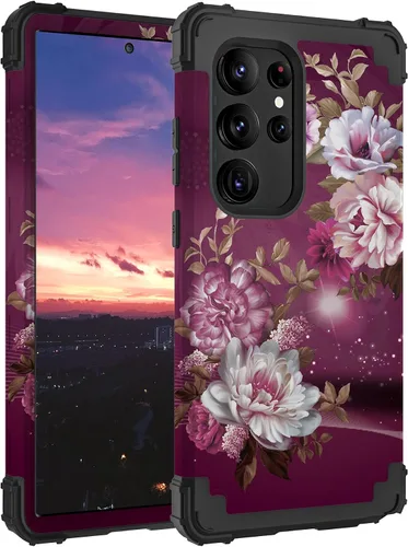 Vista 127 de Hocase Funda para Samsung Galaxy S26 Ultra, mandala beige