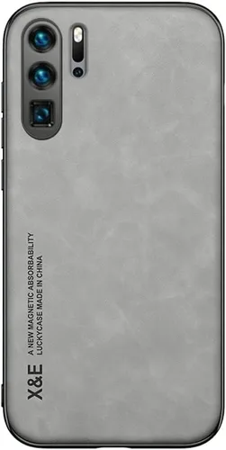 Vista 4 de Kepuch Silklike Caso Para Huawei P30 Pro - Cubierta De Parachoques Placa De Metal Incorporada Para Huawei P30 Pro - Negro