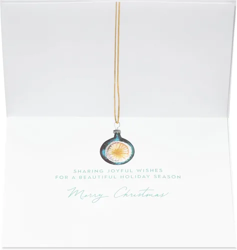 Vista 2 de Papyrus Tarjeta de Navidad colorida con adornos degradados, perfecta para cualquier persona (deseos alegres)