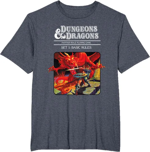 Vista 23 de Dungeons & Dragons Vintage Basic Rules Cover T-Shirt Small Negro