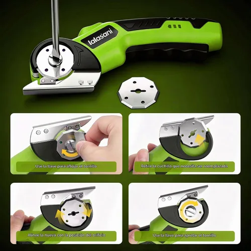 Vista 7 de Tijeras eléctricas inalámbricas para cartón, cortador automático de cajas VERDE