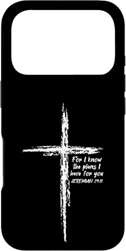 Vista 30 de Cross I Know The Plans Verse Bible Jesus God - Funda de regalo cristiana para iPhone 17