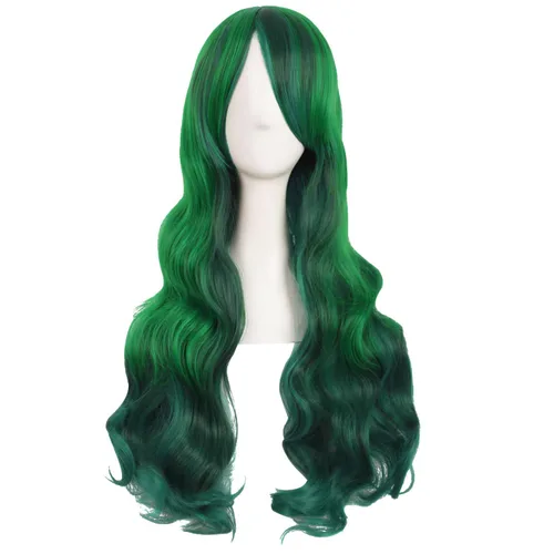 Vista 11 de Moda de niña: peluca de pelo corto recto natural de la marca MapofBeauty. Azul marino