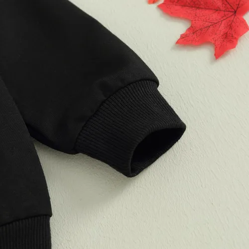 Vista 5 de Conjunto de 2 piezas de sudadera de manga larga para bebé, niño y niña, con cintura elástica, conjunto de 2 piezas