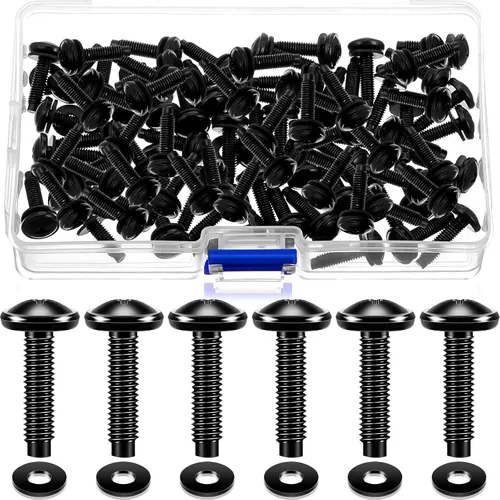 Vista 7 de Ripeng Juego de 50 tuercas jaulas M6 x 0.630 in para montaje en rack, tornillos y arandelas de acero inoxidable para rack y tuercas jauladas