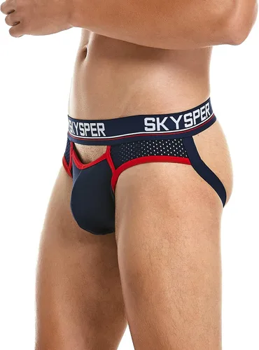 Vista 7 de SKYSPER Jock Strap Athletic Supporter para hombres Sexy Jockstrap Ropa interior masculina