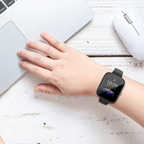 Vista 7 de Rc-Z - Protector de pantalla para reloj inteligente Amazfit Bip 3/Bip 3 Pro, paquete de 2 protectores de policarbonato duro, accesorios de funda