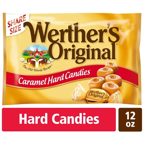 Vista 4 de Werther's Original - Golosinas duras de caramelo, bolsa de 12 onzas