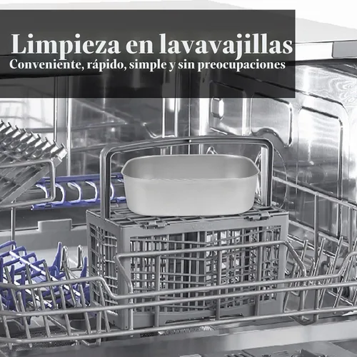 Vista 5 de Linkidea Lonchera eléctrica de acero inoxidable 304, compatible con caja eléctrica SOHIDA de 1.5 L, bandeja reutilizable extraíble, contenedor