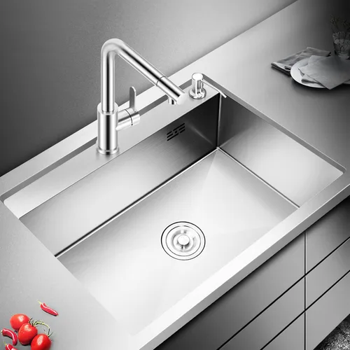 Vista 8 de 23.6 x 17.7 Pulgadas Fregadero de Cocina de Caída, Fregaderos de Cocina de Acero Inoxidable con Nano-Revestimiento, Fregadero de Un Solo Tazón de 8