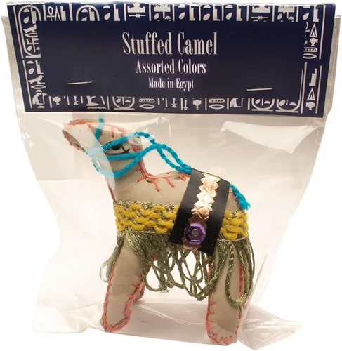 Vista 7 de Discoveries Egyptian Imports Figura de camello – Piel sintética rellena – Figura de regalo del Antiguo Egipto – Colores surtidos – Hecho en Egipto
