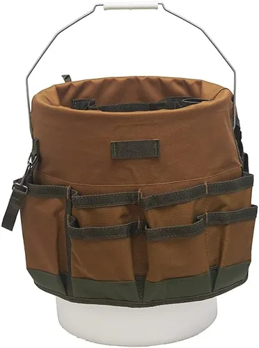 Vista 3 de Bucket Boss The Bucketeer - Organizador de herramientas de cubo en marrón, 10030 y cuero personalizado EasySeat Asiento de cubo de plástico ligero