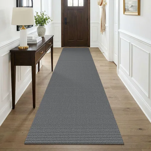 Vista 85 de KOZYFLY - Tapete para puerta de interior, lavable, pequeña, antideslizante, con respaldo de goma, felpudo de algodón para el hogar, color negro