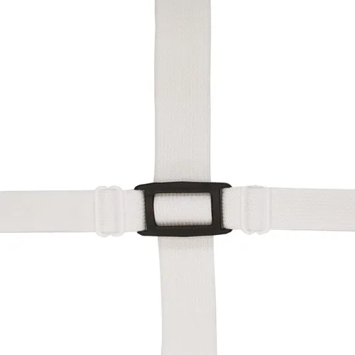 Vista 3 de Correas de sábanas ajustables entrecruzadas para mantener tu cama ordenada (blanco)