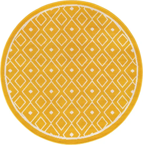Vista 45 de Unique Loom Outdoor Trellis Collection - Alfombra de área Kafes (2 x 6 pies 1 pulgada, gris/marfil)