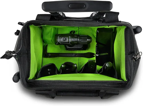 Vista 4 de AWP Bolsa de herramientas con ruedas de 14 pulgadas con mango de goma telescópico y bolsa de herramientas AWP de 15 pulgadas con diseño de mango