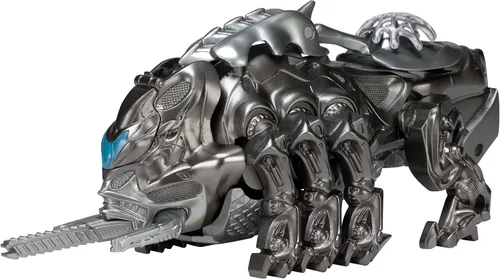 Vista 2 de Power Rangers Movie Mastodon Battle Zord con figura de Ranger Negro – Juguetes de acción Megazord – Catapulta funcional – Black Ranger encaja
