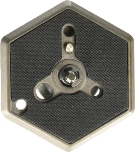 Vista 2 de Manfrotto 030VHS- 14 Placa hexagonal de liberación rápida con pin de localización VHS de 1/4 pulgadas - Reemplaza 3159