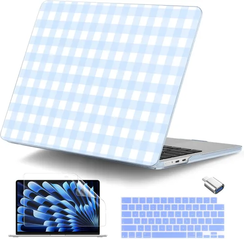 Vista 36 de Funda para MacBook Air de 15 pulgadas M5 M4 M3 M2 Chip 2026 2025 2024 2023 (modelo A3448 A3241 A3114 A2941), carcasa rígida con cubierta de teclado