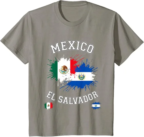 Vista 28 de Camiseta de recuerdo de la bandera vintage de El Salvador de México