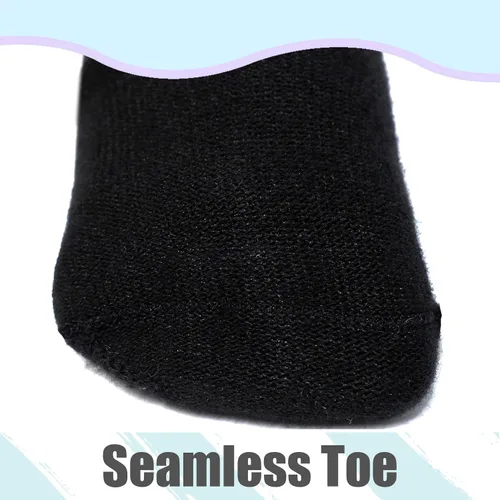 Vista 5 de Mini angel Calcetines hasta la rodilla para bebé, calcetines altos hasta el muslo, medias de algodón sin costuras para recién nacidos, niños