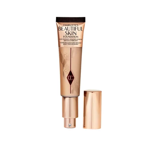 Vista 19 de Charlotte Tilbury Base de Maquillaje Beautiful Skin de Cobertura Media Hidratante - Maquillaje Líquido Edificable para Brillo Instantáneo