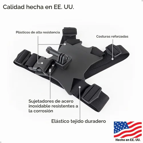 Vista 5 de STUNTMAN Montaje en el pecho con gancho en J para GoPro y otras cámaras de acción