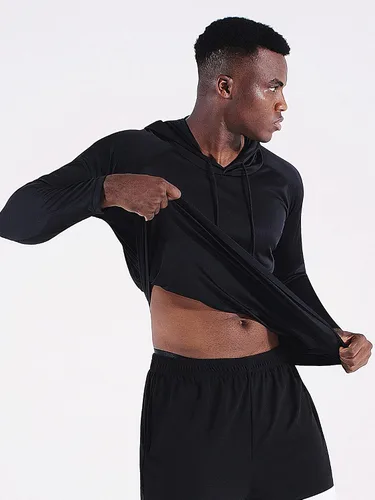 Vista 4 de CADMUS Camisas de pesca de manga larga para hombre, protección solar UPF 50+, sudaderas con capucha de ajuste seco
