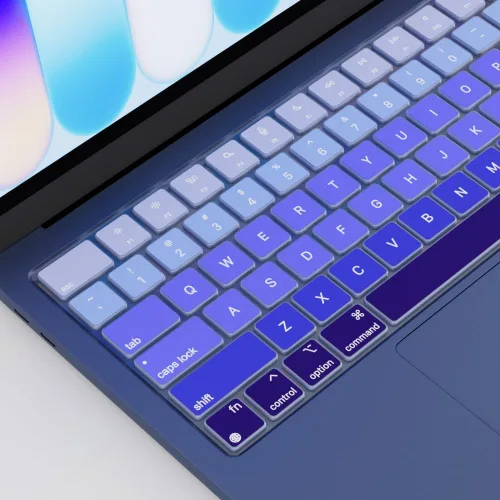 Vista 7 de ProElife Funda de teclado para MacBook Neo de 13 pulgadas A18 Pro A3404 Azul Degradado
