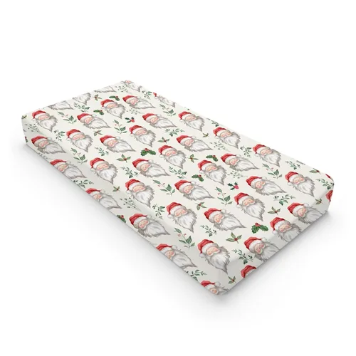 Vista 13 de Divertidas fundas para cambiador de Papá Noel, diseño de hojas de abeto de cerezo, para bebés, niños y niñas, para invierno, suaves, transpirables