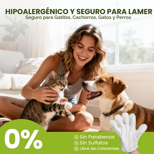 Vista 6 de PawSono 12 toallitas hipoalergénicas para guantes de mascotas para perros