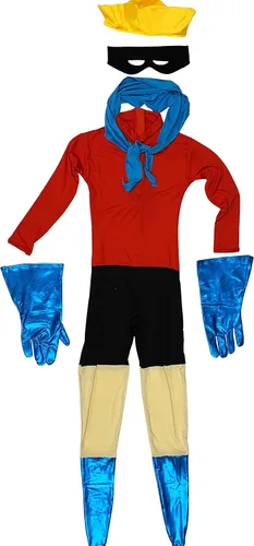 Vista 3 de My Party Shirt Barnacle Boy Spandex Costume - Adult Halloween Outfit - TV Show Cosplay Fan Gift Deluxe Red Suit & Accessories