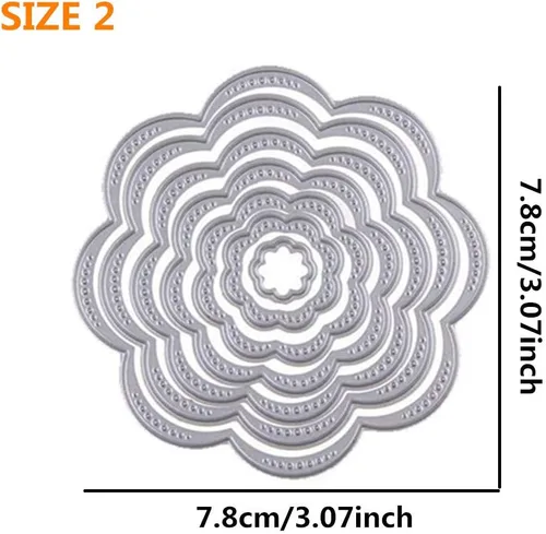 Vista 3 de 3 formas diferentes de troqueles de corte para plantillas de metal (corazón de amor, flor y estrella), 25 herramientas de estampado para hacer