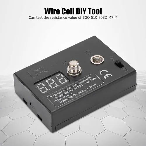 Vista 8 de Probador de resistencia de bobina, función de quema de cableado exacta Pequeño medidor de OHM de alambre de error para bricolaje
