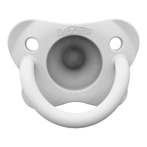 Vista 11 de Dr. Brown's HappyPaci Chupete para bebé, negro, gris, blanco, 0.0-19.7 ft Gris/Negro/Blanco