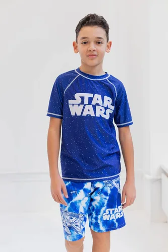 Vista 4 de STAR WARS X-Wing TIE Fighter Millennium Falcon Swim Trunks Little Kid to Big Kid