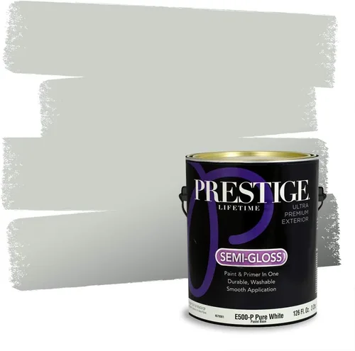 Vista 165 de Prestige Paints - Pintura exterior e imprimación en uno, 1 galón, plano, compatibilidad comparable con el color menta «Whipped Mint» de Behr