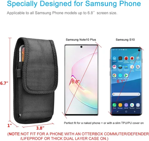 Vista 8 de Funda de nailon para teléfono celular con clip, para Samsung Galaxy S26 S25 FE S24 S22 S21 S20 A37 5G A17 A36 A16 A55 A35 A15 A26 A56 Note 20 10