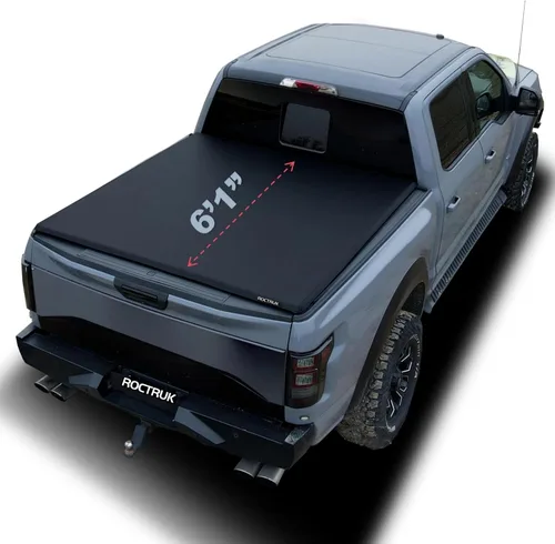 Vista 10 de Cubierta rígida de tres pliegues para caja de camioneta de 5.0 pies para Nissan Frontier Tonneau 2005-2026 Ajuste para riel utilitario de fábrica