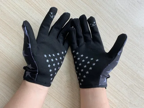 Vista 2 de Cool American Flag Style Cycling Gloves Motorcycle Bicycle Full Finger Off-Road Racing Gloves Outdoor Sports for Men Women & Mountaineering