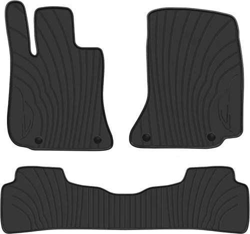 Vista 5 de Alfombrillas de Coche a Medida para Mercedes Benz - Clase C Sedán Solo 2015-2021 C180 C200 C250 C300 C350(e) C400 C43 AMG C450 C63 W205 Goma Negra