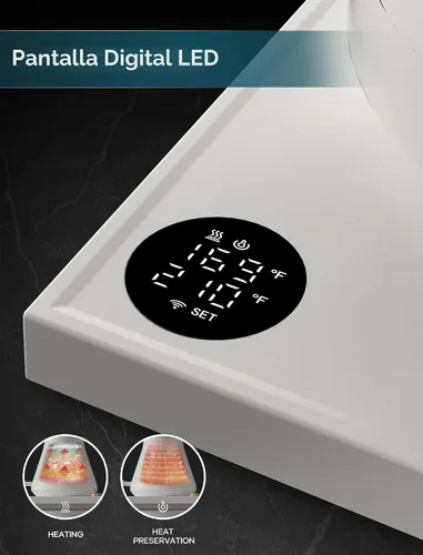 Vista 6 de INTASTING - Hervidor eléctrico de cuello de cisne, control de temperatura preciso ±1℉, interior de acero inoxidable, calentamiento rápido para café
