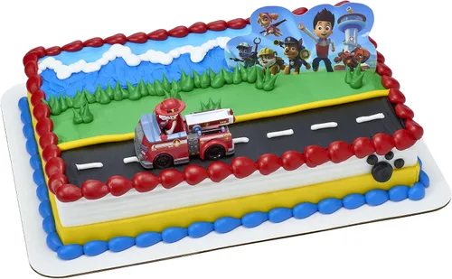 Vista 4 de Paw Patrol Just Yelp for Help Marshall - Decoración para tartas Juego