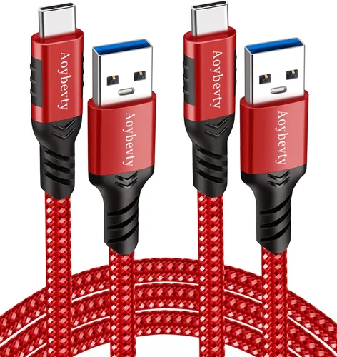 Vista 11 de Cable USB A a USB C (paquete de 2 unidades, 0,5 m), USB 3.1/3.2, transferencia de datos de 10 Gbps y cable de carga rápida de 60 W 3 A para SSD