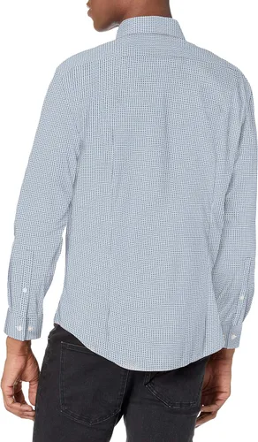 Vista 2 de Calvin Klein Camisa de vestir para hombre Xtreme Slim Fit Shield Stretch Print