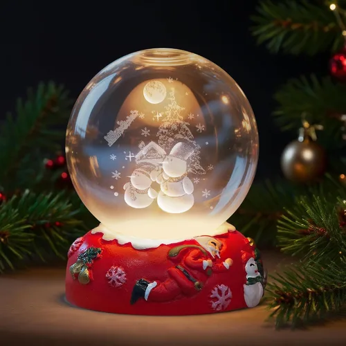 Vista 9 de L LOHAS LED 7 Colores 40mm Bolas de Cristal de Hielo Con Crac Bolas de Chakra de Cristal con Base de Madera LED Bolas de Esfera de Sanación
